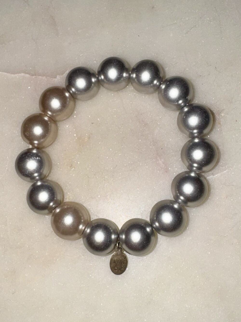 Laila Rowe Large Faux Pearl Stretch Bracelet